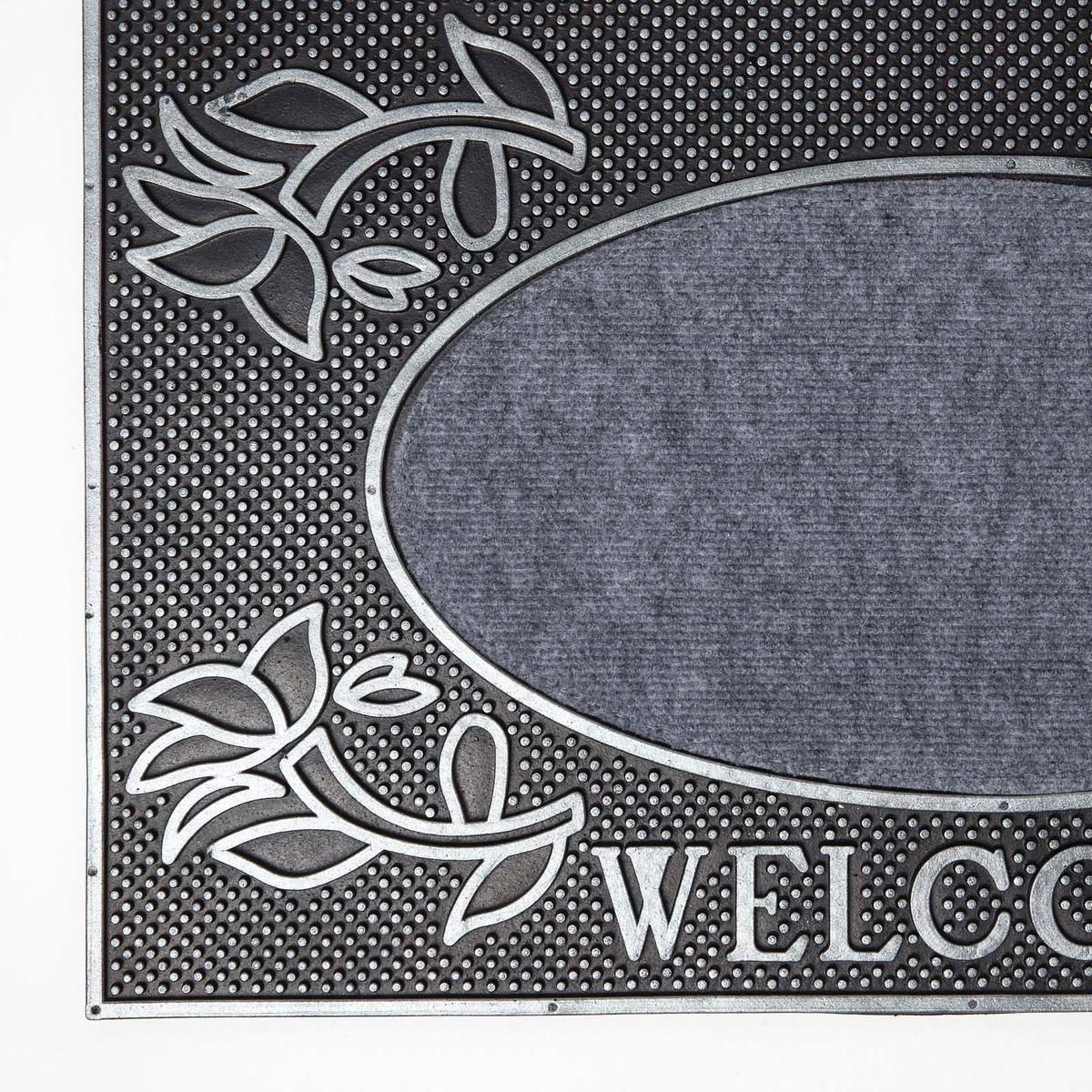FUSSMATTE Welcome silber-grau 45/75 cm - Grau, Naturmaterialien (45/75cm) - Homescapes