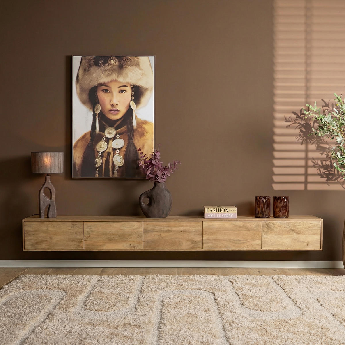 TV-MÖBEL Vision Braun 30/280/35 cm - Braun, Holz (280/35/30cm) - Starfurn