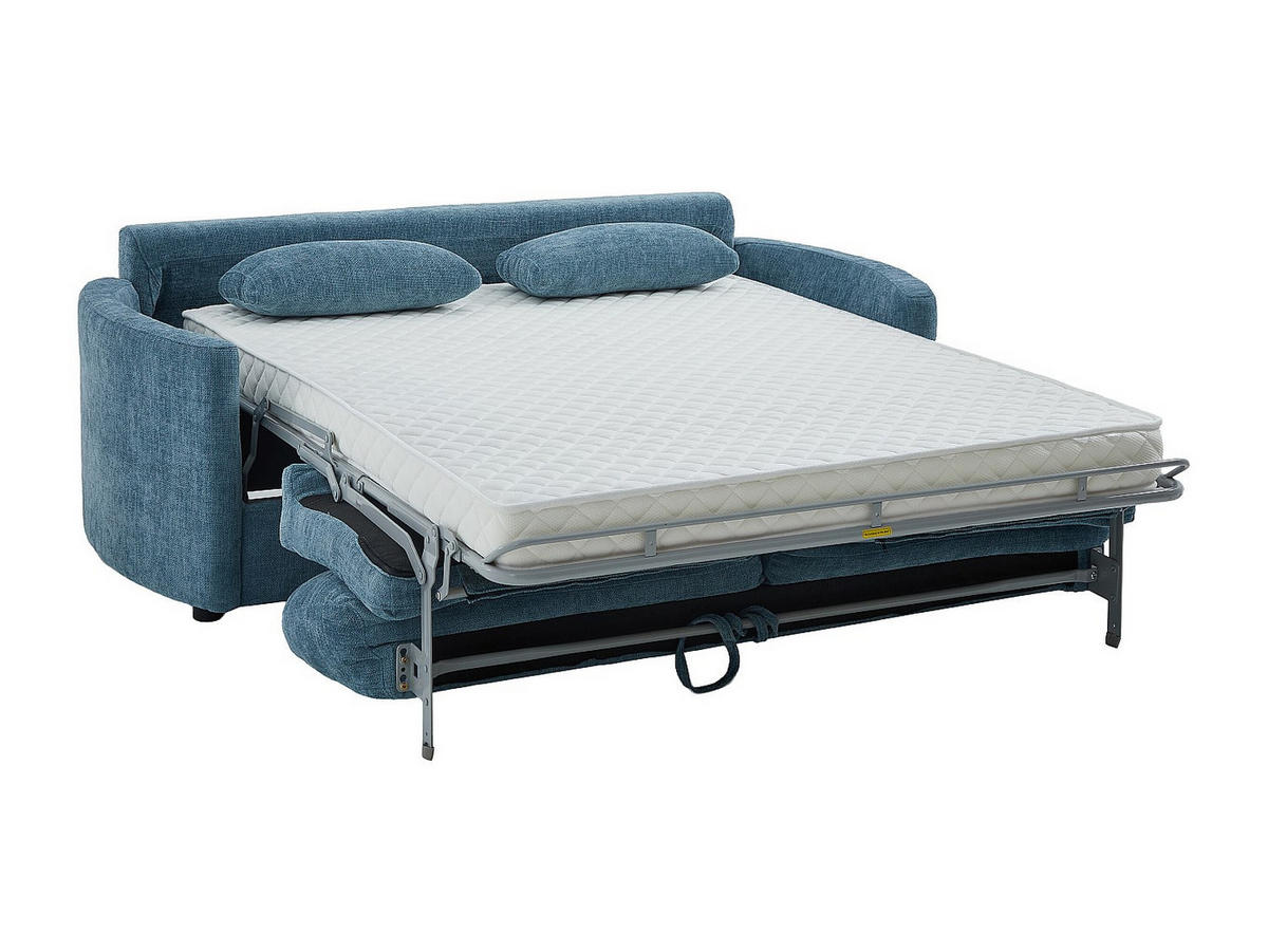 SCHLAFSOFA - 3 Personen - Stoff - Blau - - Blau, Textil (199/88/97cm) - Vente-Unique