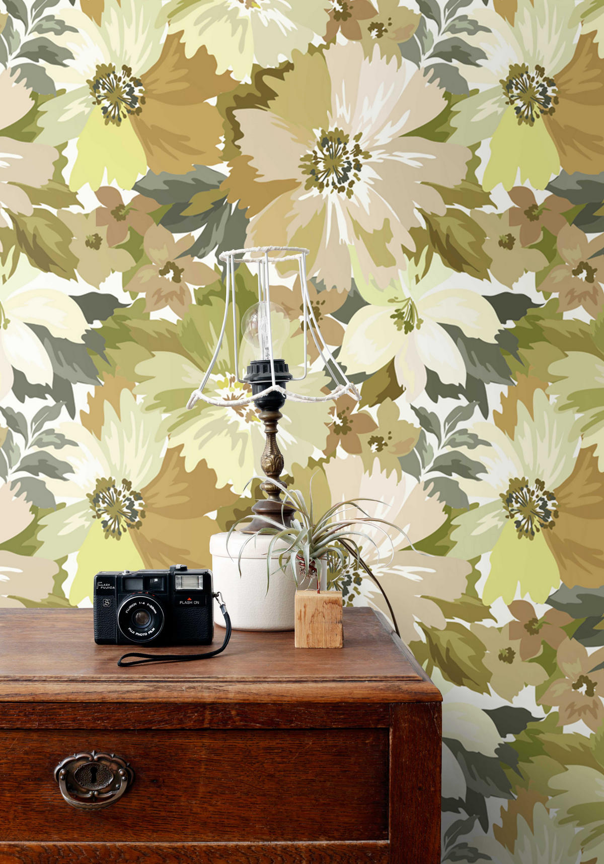 TAPETE Blumen 50 x 900 cm - Grün, Papier (50/900cm) - ESTAhome