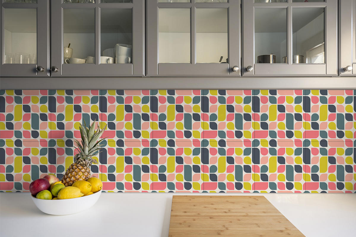 FLIESENAUFKLEBER 9 Stück 30x30 cm selbstklebend Klassisches Design - Multicolor, Textil (30/1.6/30cm) - TULUP