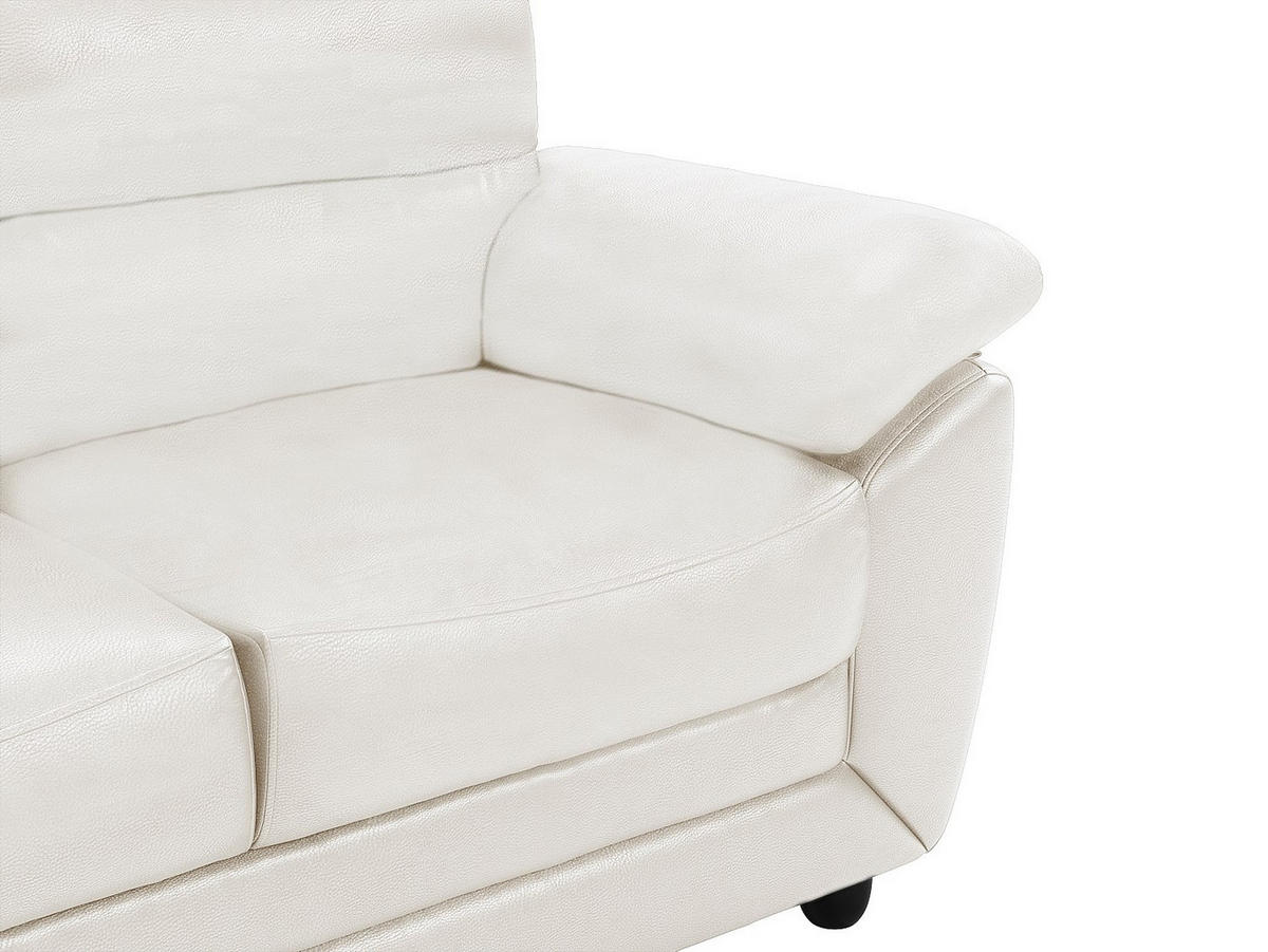 SOFA 2-Sitzer - Kunstleder - Weiß - MANOA - Weiß, Leder (163/88/82cm) - Vente-Unique