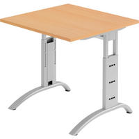 SCHREIBTISCH Serie-F 80/80/74 cm in Buchefarben - Buchefarben, Holzwerkstoff (80/80/74cm) - bümö