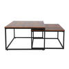 COUCHTISCH 2er Set quadratisch Eiche dunkel - Dunkelbraun, Holzwerkstoff (70/70/42cm) - Home Collective