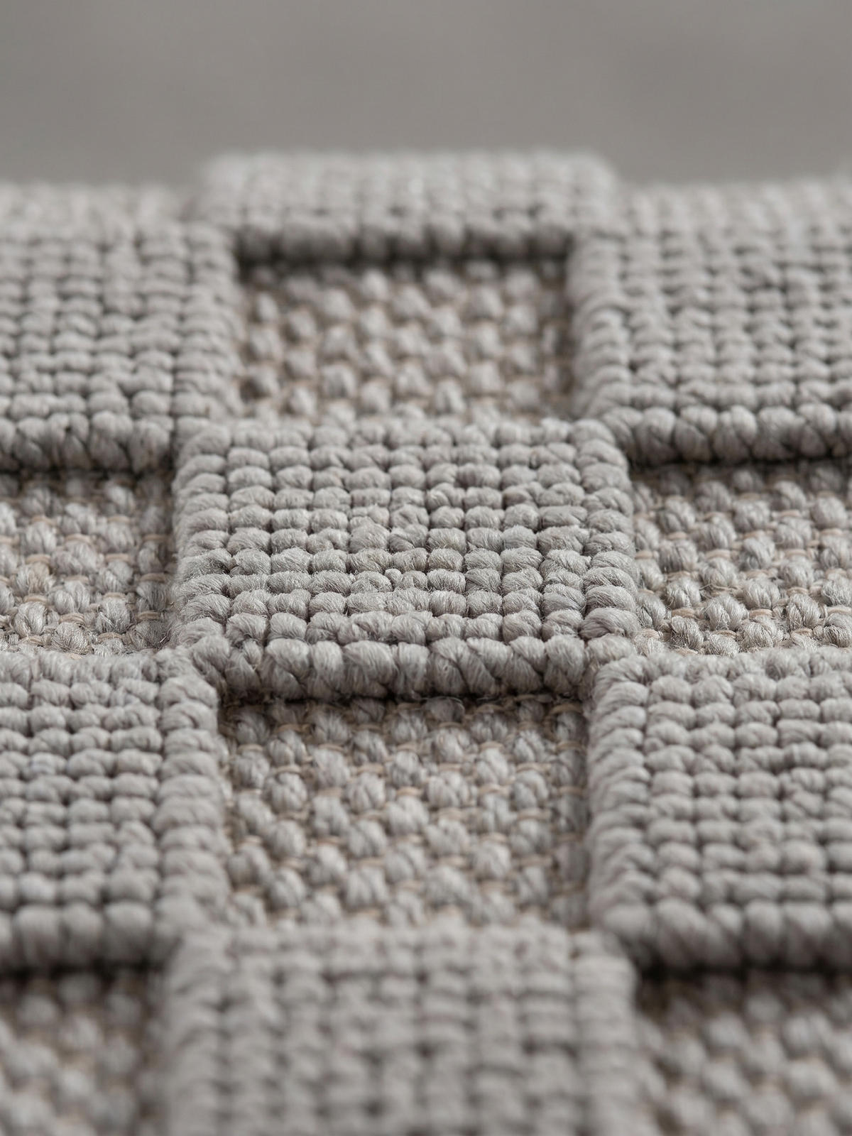 TEPPICH Flachgewebe LANGAU in Silber, mit Schachbrettmuster, 80 x 250 cm - Silberfarben, Textil (80/250cm) - KADIMA DESIGN