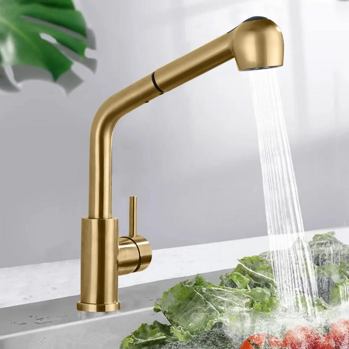 KÜCHEARMATUR Rea Troy Gebürstetes Gold - Goldfarben, Metall (5.5/34/23.5cm) - REA