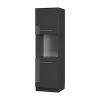 SKŘÍŇKA NA VESTAVĚNOU TROUBU Fame-Line Antracitový vysoký lesk - antracitová/vysoce lesklá černá, kompozitní dřevo (60/206.8/58cm) - Vicco