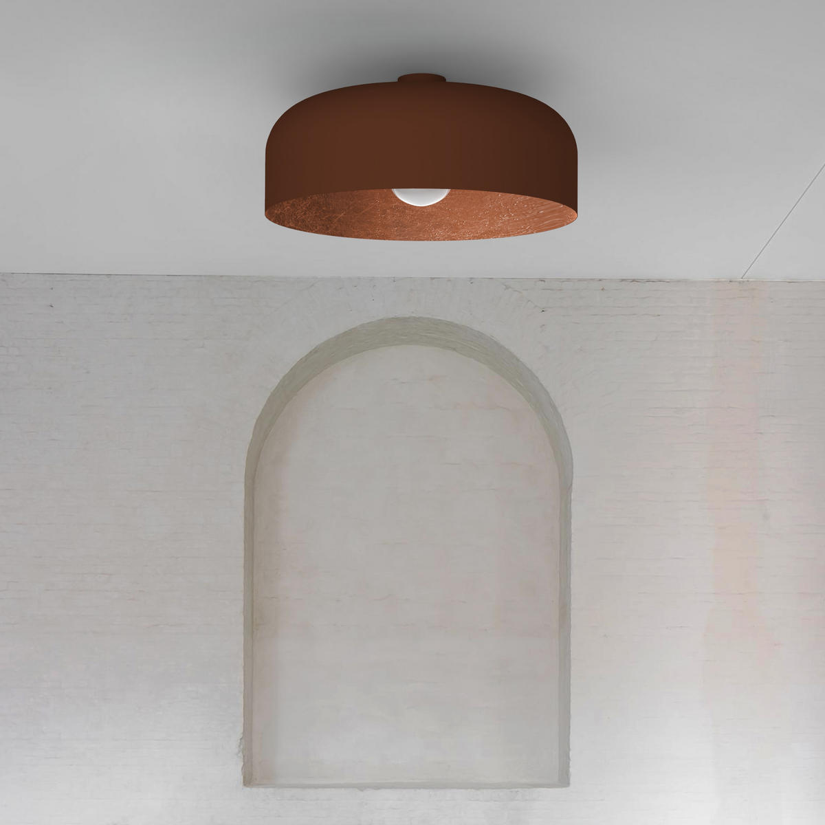 DECKENLEUCHTE Tuzzi - Braun, Metall (50/50/14cm) - Lumicom