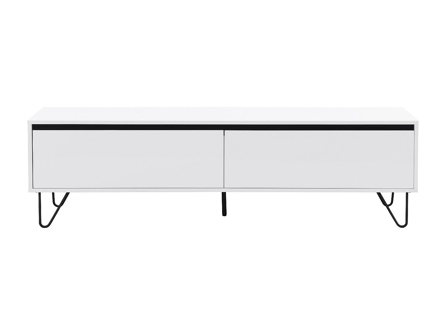 TV-BOARD - 160 cm x 40 cm - Holz, Platte - Weiß - ABUJA - Weiß, Holz (160/45/40cm) - Vente-Unique