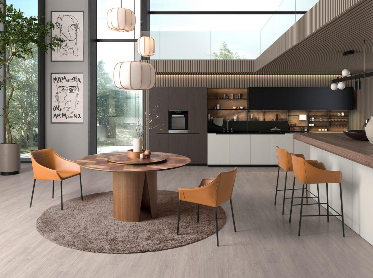 ESSTISCH Walnuss 150/150/76 cm - Walnussfarben, Holz (150/150/76cm) - ANGEL CERDA