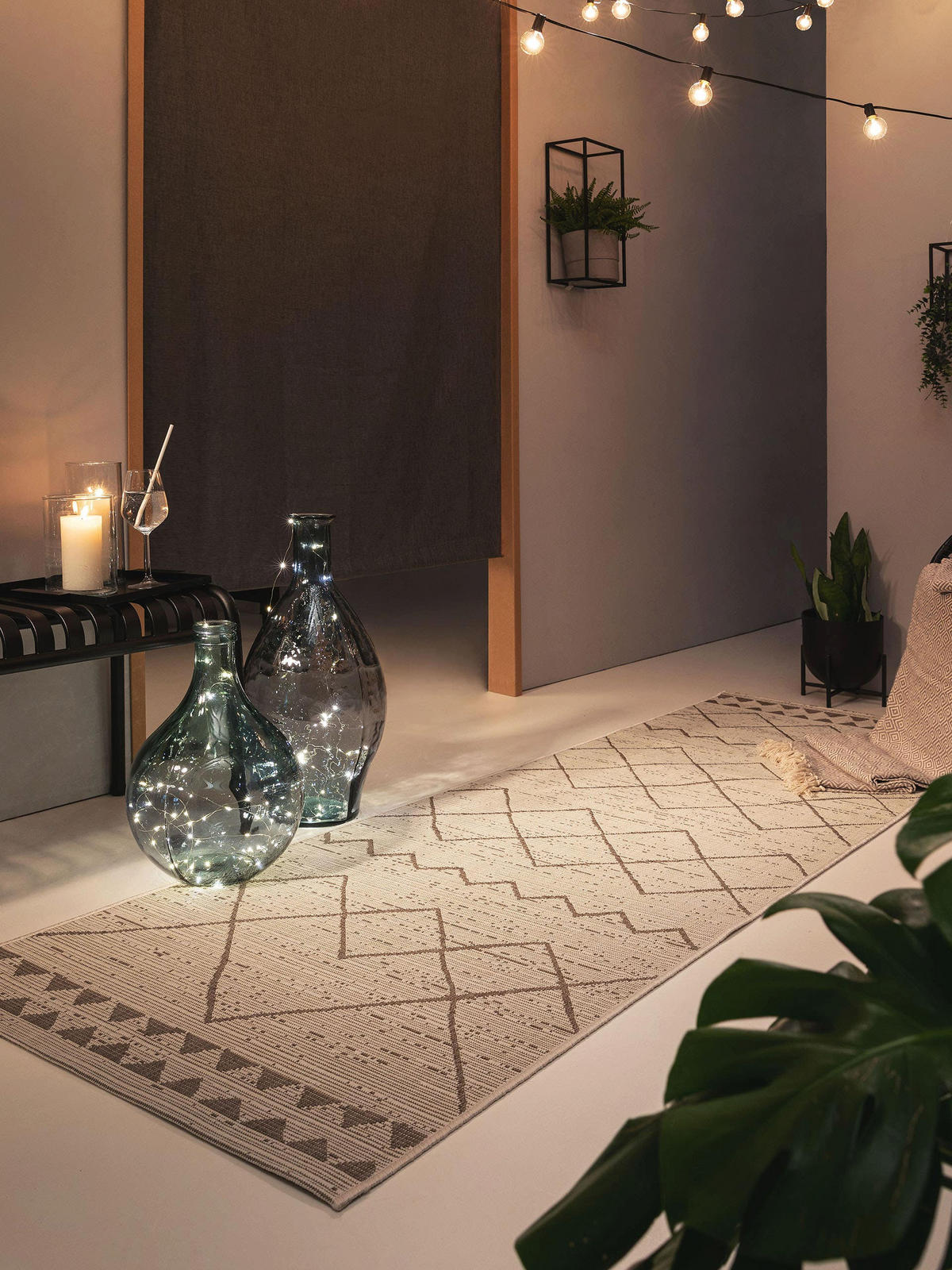 OUTDOORLÄUFER Metro Cream/Beige 80x240 cm - Creme, Textil (80/240cm) - benuta Nest