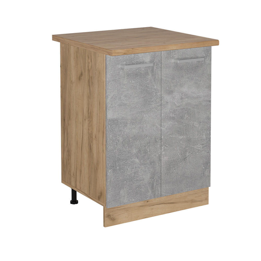 KÖKSUNDERSKÅP R-Line betong 60 cm , AP Oak Grå, Honungsek 81.6/60/60 cm