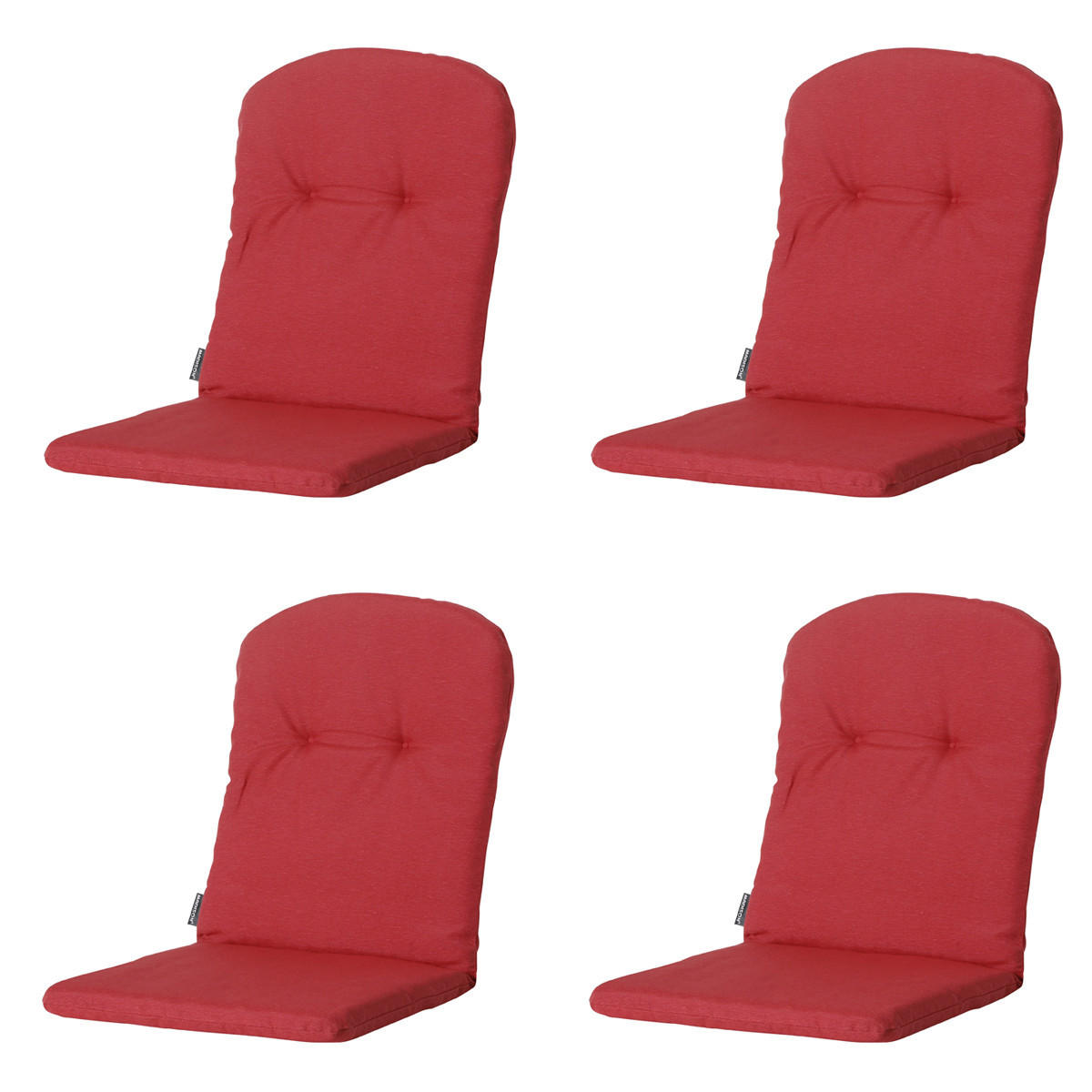 GARTENSTUHLKISSEN Panama 96/45 cm 4er-Set - Dunkelrot, Textil (45/5/96cm) - Madison