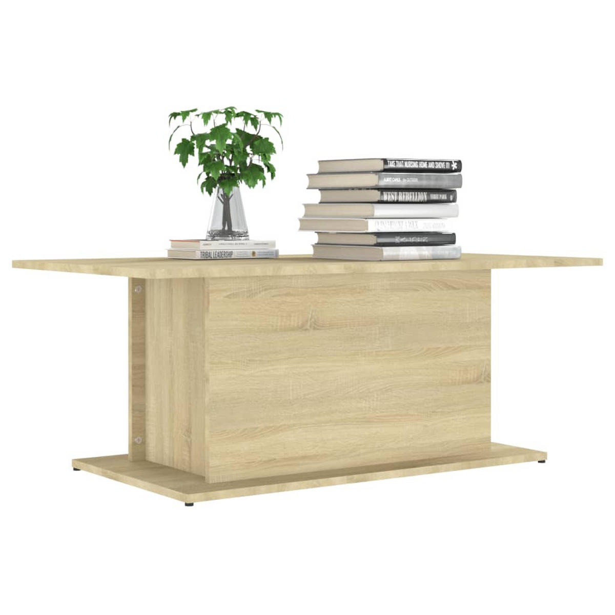 COUCHTISCH Sonoma-Eiche 102x55,5x40 cm Holzwerkstoff - Beige, Holzwerkstoff (102/55.5/40cm) - furnicato