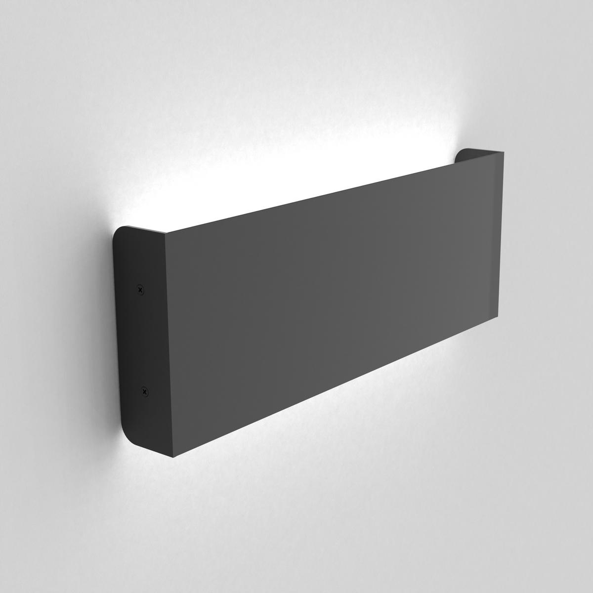 LED-WANDLEUCHTE - Schwarz Hochglanz, Metall (29/11/3.6cm) - Lumicom