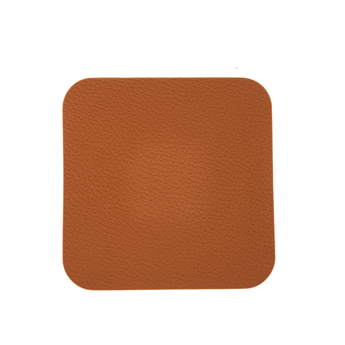 UNTERSETZER - Veganes Leder - Schwarz / Cognac - doppelseitig - 10 x 10 cm - 6 Stück - Schwarz/Braun, Kunststoff (10/10cm) - Cookinglife