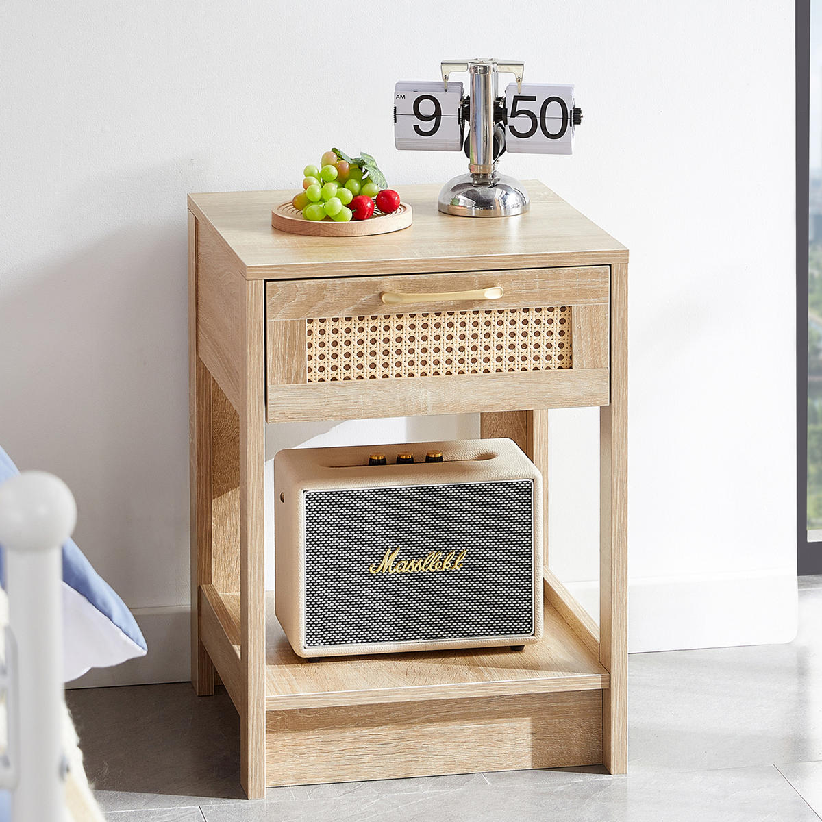 BEISTELLTISCH Naturfarben 40/40/55 cm - Naturfarben, Holz (40/55/40cm) - PANGIVO