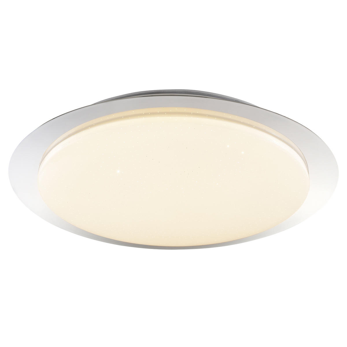 LED DECKENLEUCHTE Vittoria Chromfarben/Weiß 40/40/6,8 cm - Multicolor, Kunststoff (40/40/6.8cm) - Brilliant