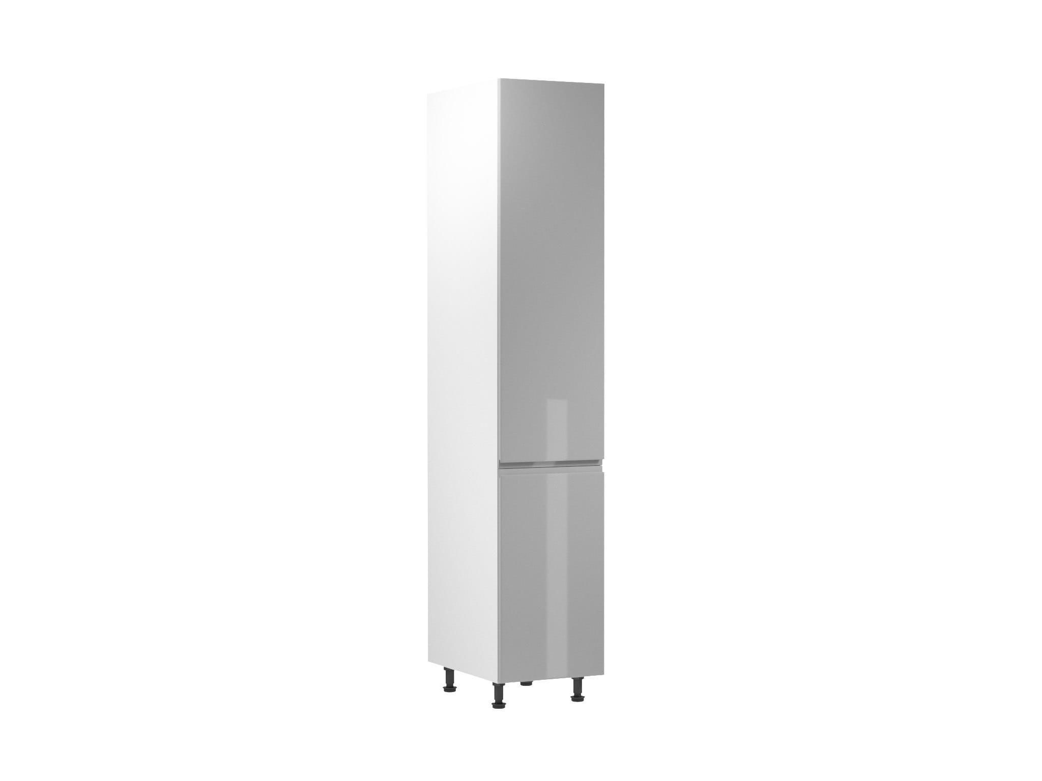 HOCHSCHRANK 40 cm – Velmora D40SP-P/L Grau/Hochglanz – Grau / Hochglanz / Rechts - Grau, Holzwerkstoff (40/212/58cm) - ROYAL24_MARKT