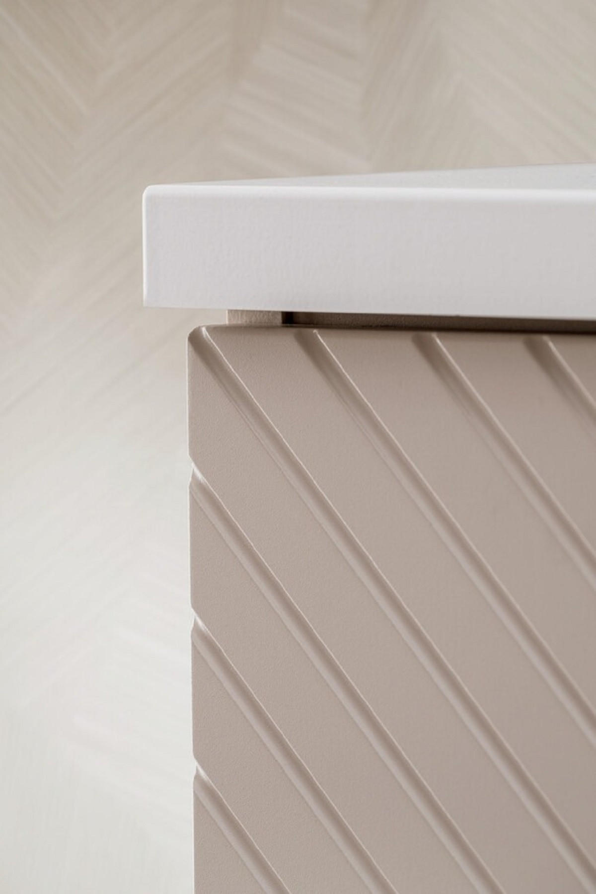 WASCHTISCHKOMBI 80 cm 3Teile - Nova Oak N BM276 in Kaschmir Matt/ Weiß Matt - Kaschmir/Weiß, Holz (80/57/40cm)