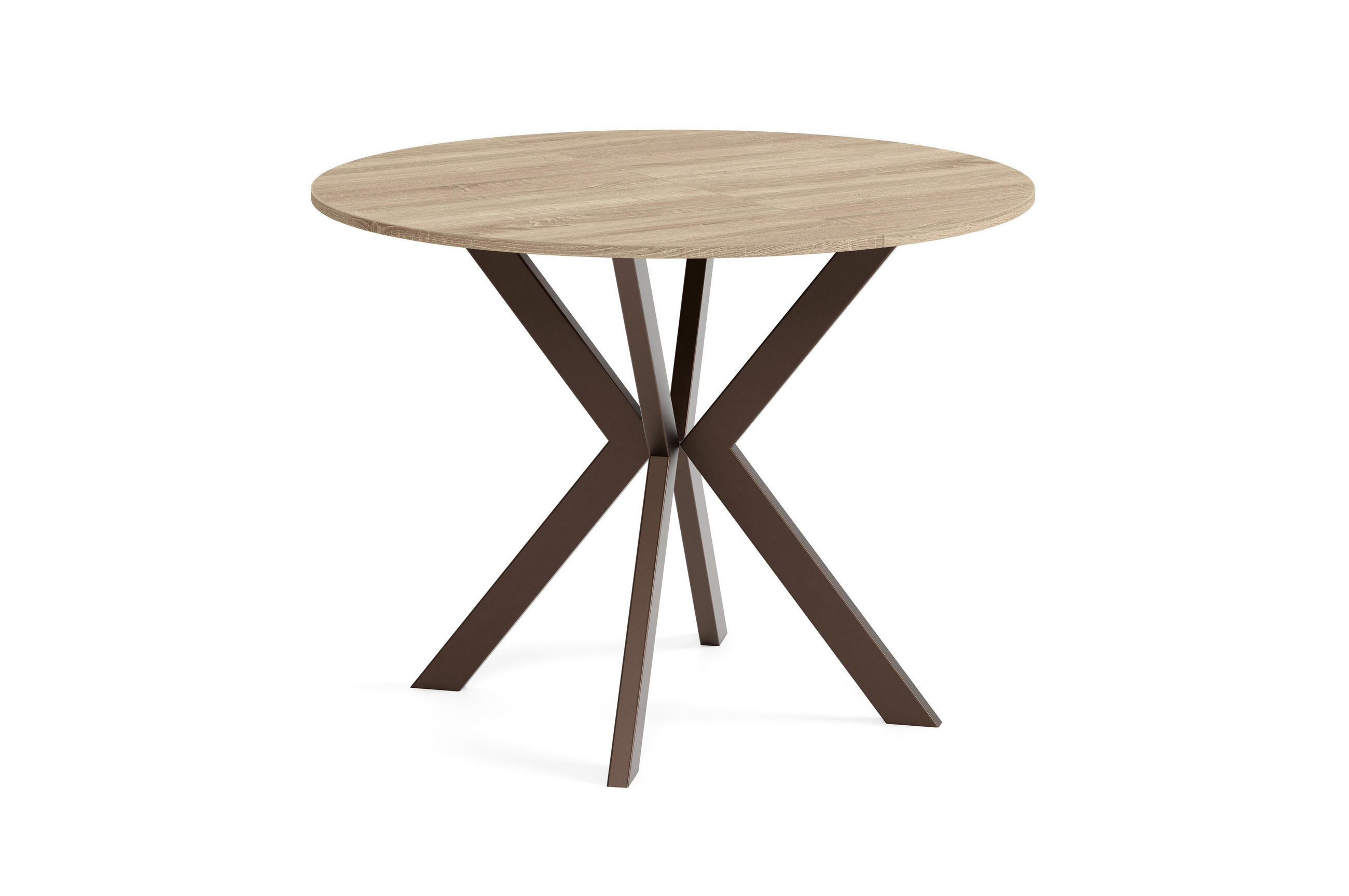 Meblini Esstisch Sonoma Eiche, Braun 100x76x100 cm