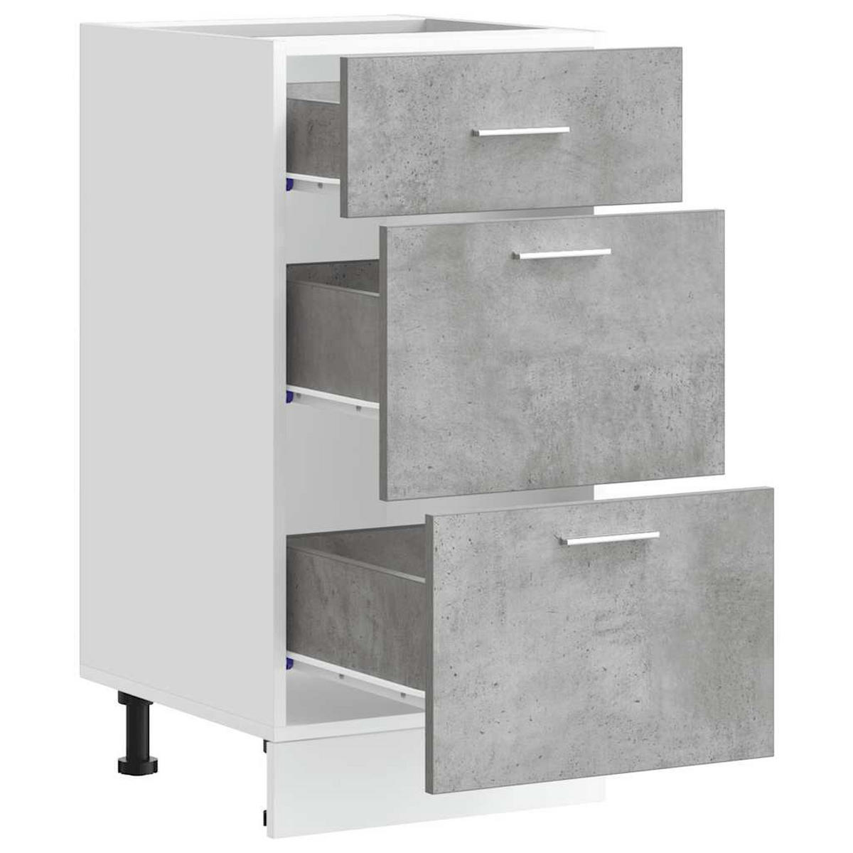 UNTERSCHRANK Lyon Betongrau 40/46/81,5 Cm Holzwerkstoff - Grau, Holzwerkstoff (46/81.5/40cm) - vidaXL