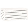 GARTENBOX Weiß 101x50,5x46,5 cm Massivholz Kiefer - Weiß, Holz (101/46.5/50.5cm) - furnicato