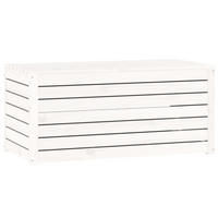 GARTENBOX Weiß 101x50,5x46,5 cm Massivholz Kiefer - Weiß, Holz (101/46.5/50.5cm) - furnicato