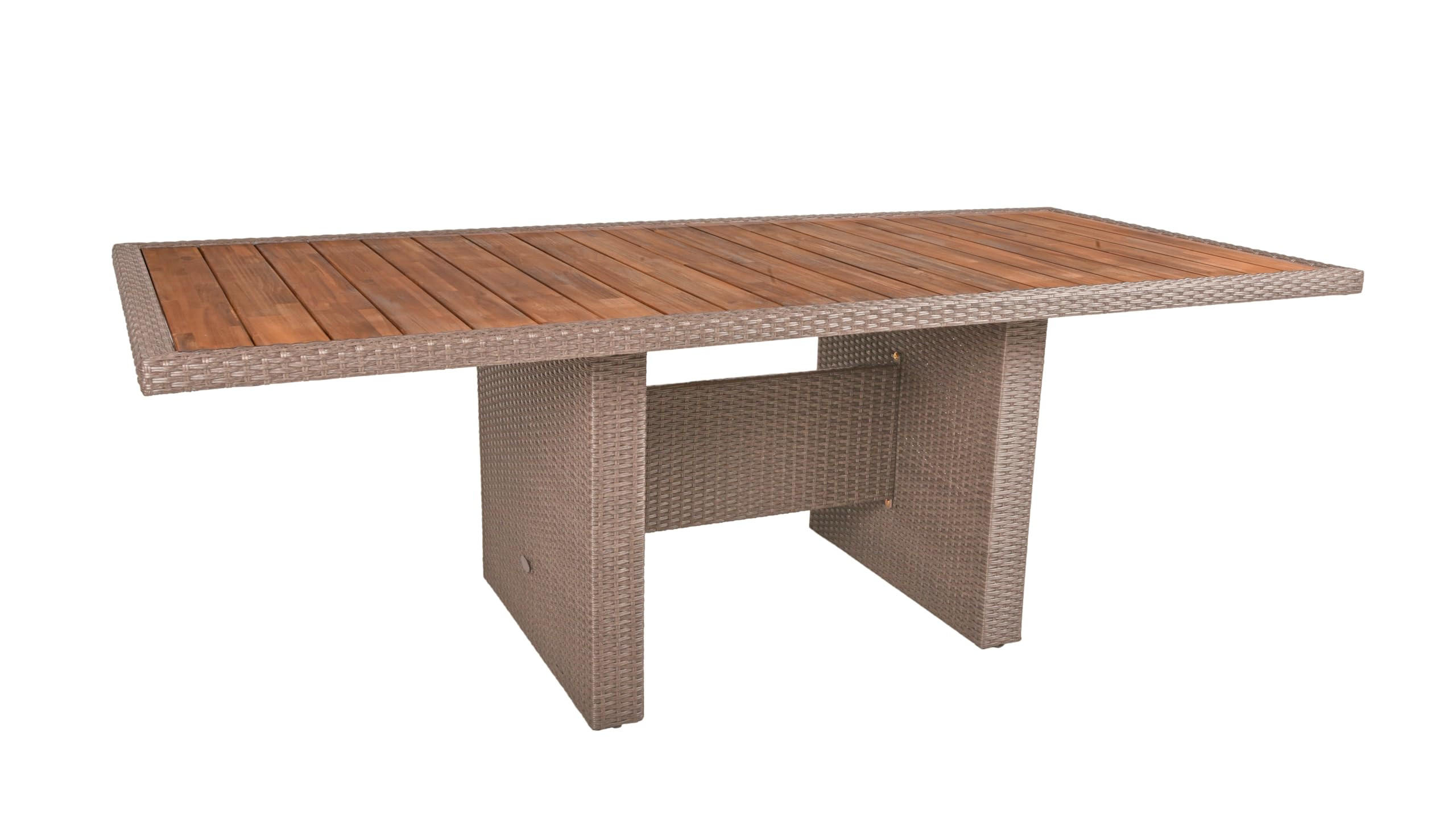GARTENTISCH Essen 180 cm Weidenbraun Terrassentisch - Braun, Holz (90/180/75cm) - DELUKE
