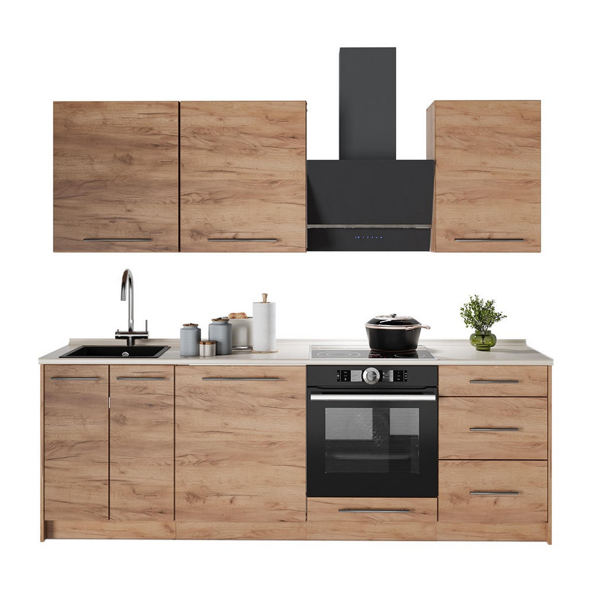 CHICINETĂ Fame-Line, Stejar auriu/Stejar auriu, 230 cm, AP Antracit - stejar miere, compozit lemnos (230/206.8/60cm) - Vicco