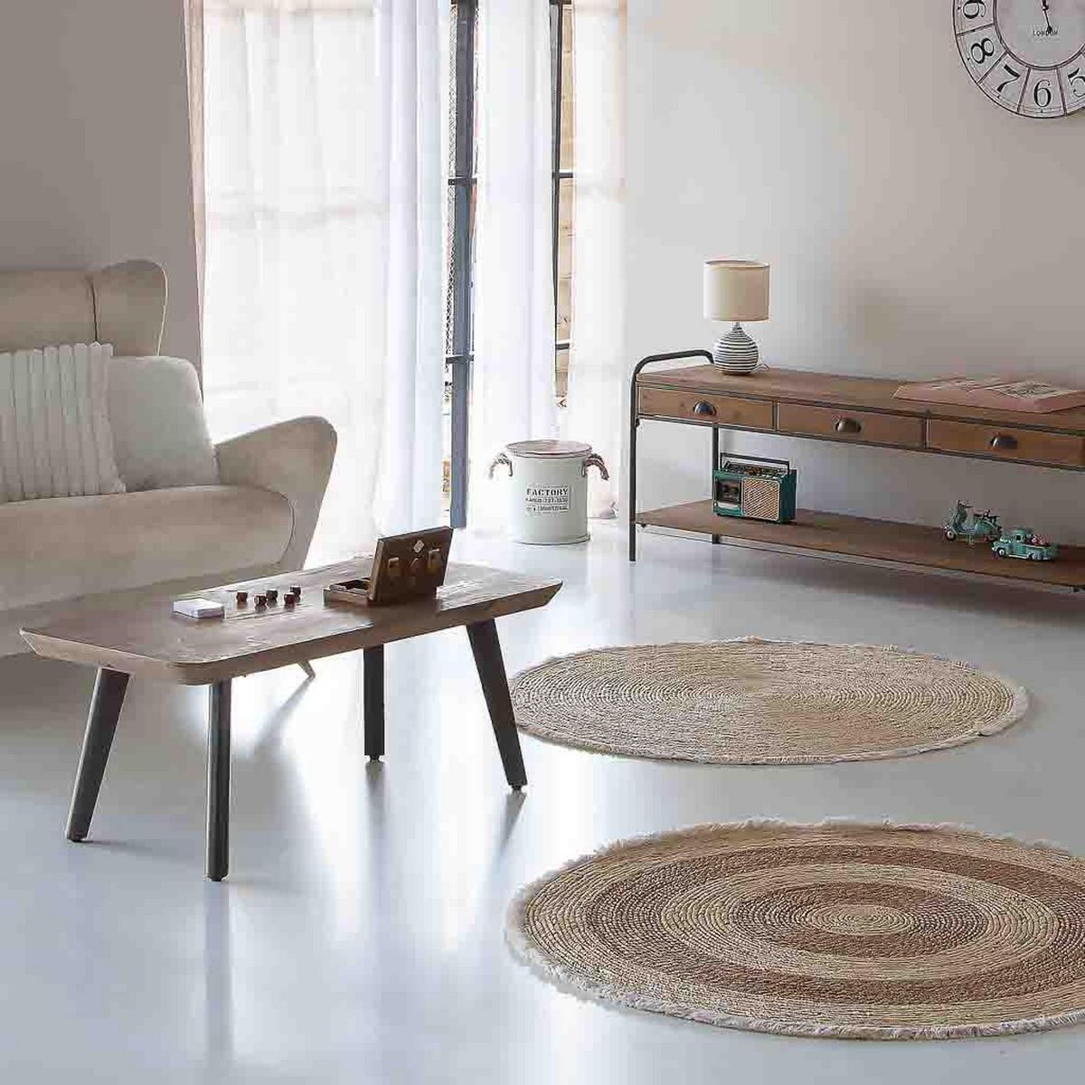 TISCH aus Metall und Holz, 100x50x40cm - Braun, Holz (100/50/40cm) - Wanderlust