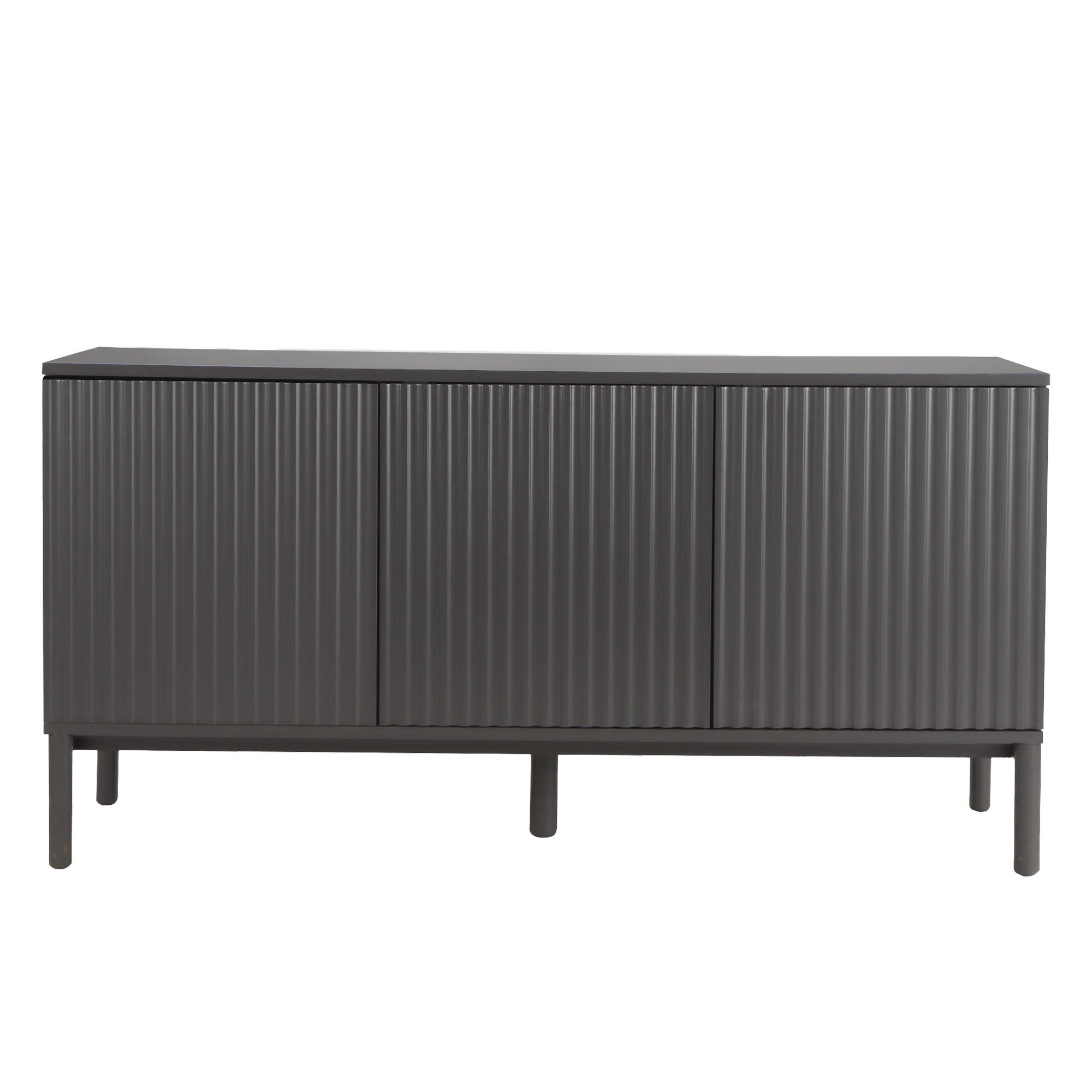 SIDEBOARD Melton Schwarz 150 cm x 75 cm - Schwarz, Holzwerkstoff (150/75/40cm) - Kenay Home