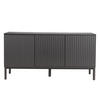 SIDEBOARD Melton Schwarz 150 cm x 75 cm - Schwarz, Holzwerkstoff (150/75/40cm) - Kenay Home