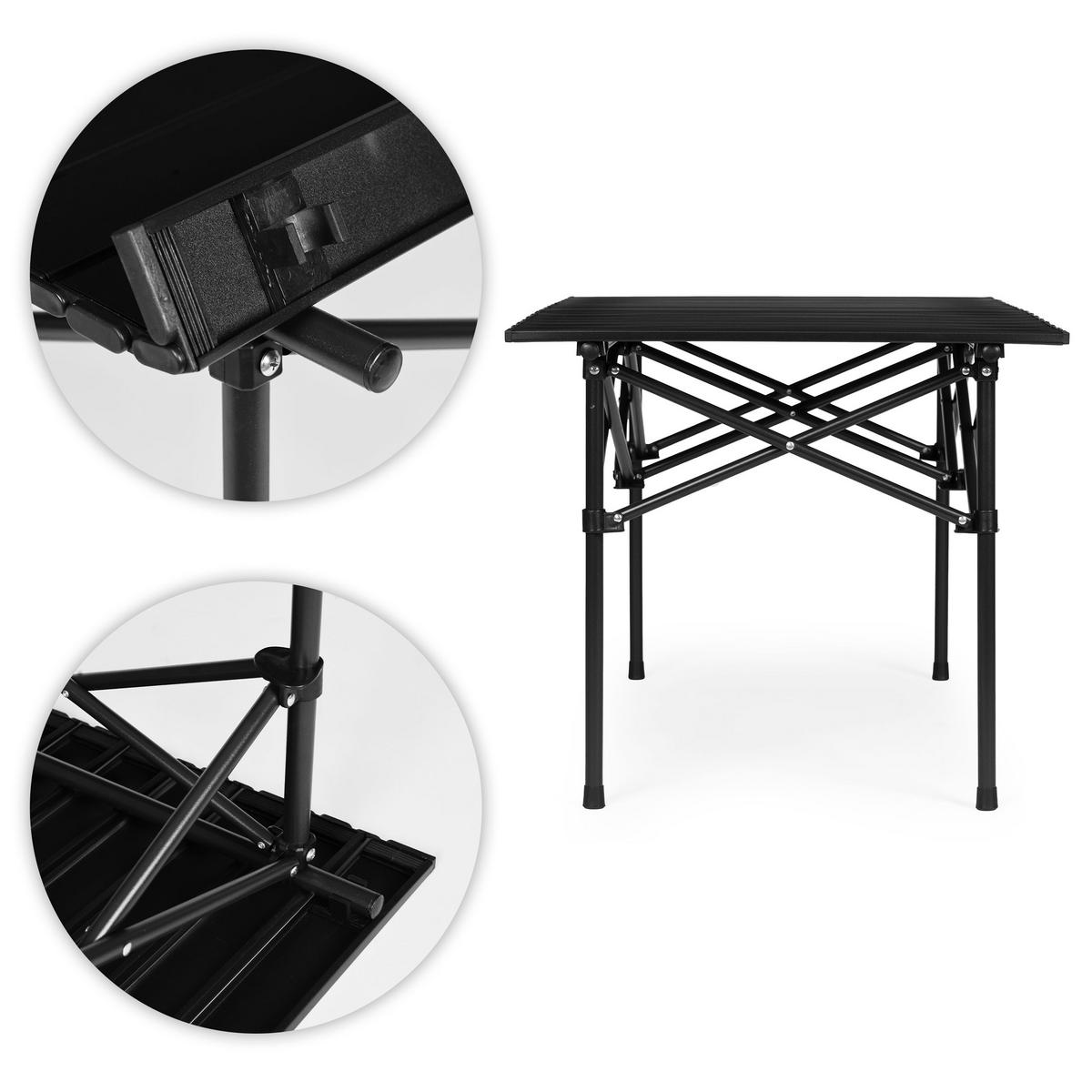 CAMPINGTISCH Schwarz - Schwarz, Metall (55/120/49cm) - Mat-Haus