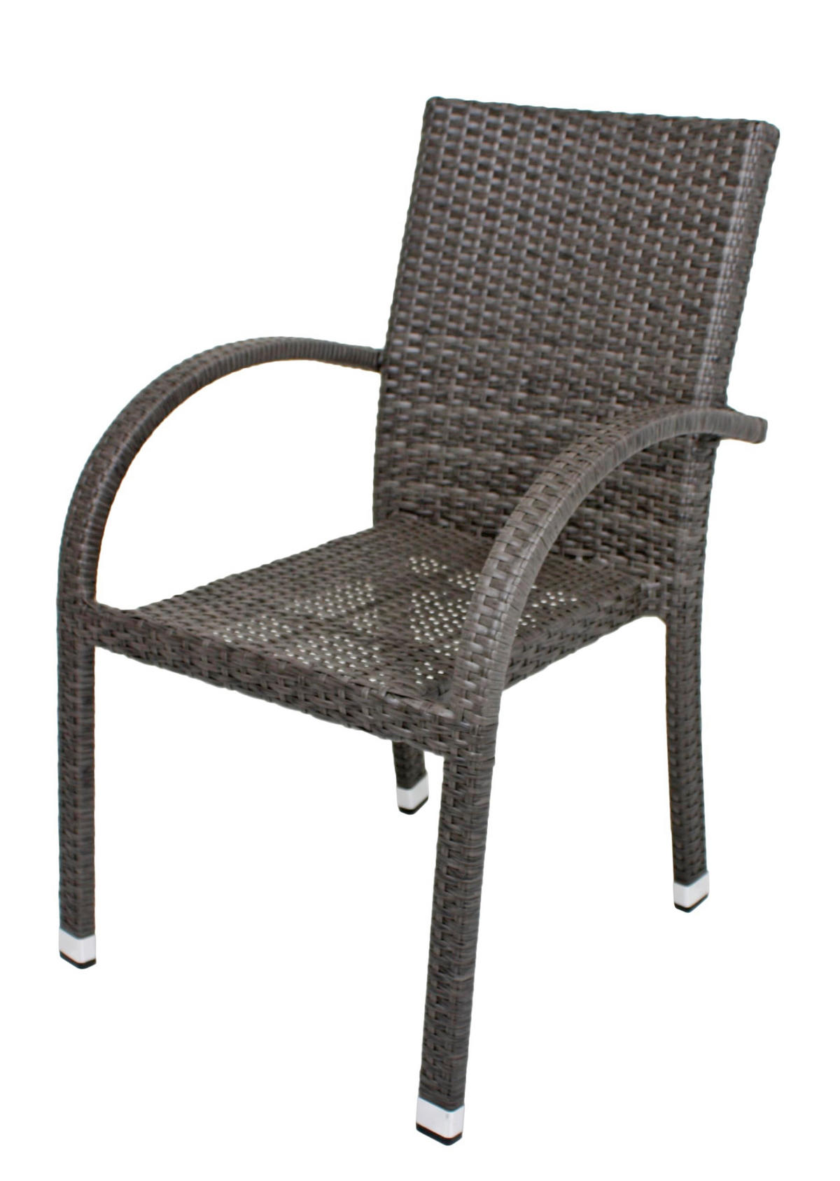 GARTENSTUHL 2er Set Vesna Dunkelgrau Stapelstuhl - Dunkelgrau, Kunststoff (57/90/64cm) - DELUKE