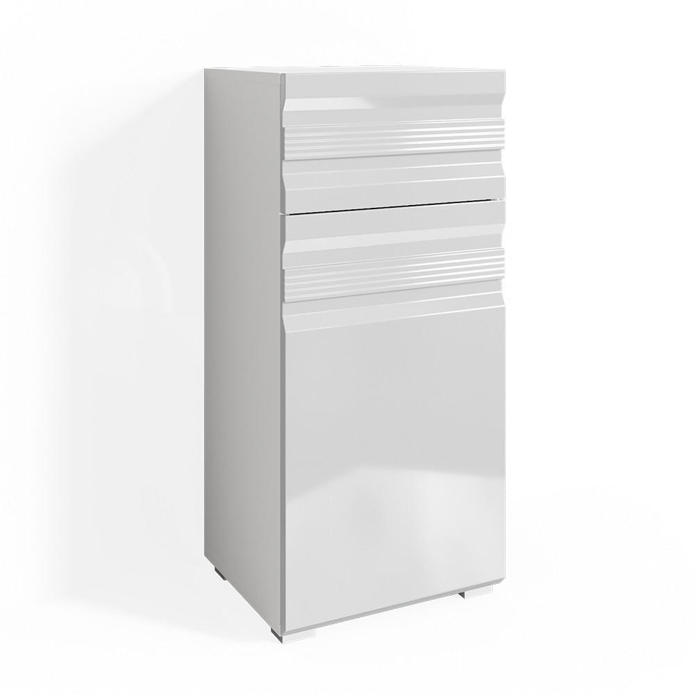 MIDISCHRANK Fredd Weiß 36.4 x 79 cm - Weiß Hochglanz, Holzwerkstoff (36.4/79/31cm) - Vicco