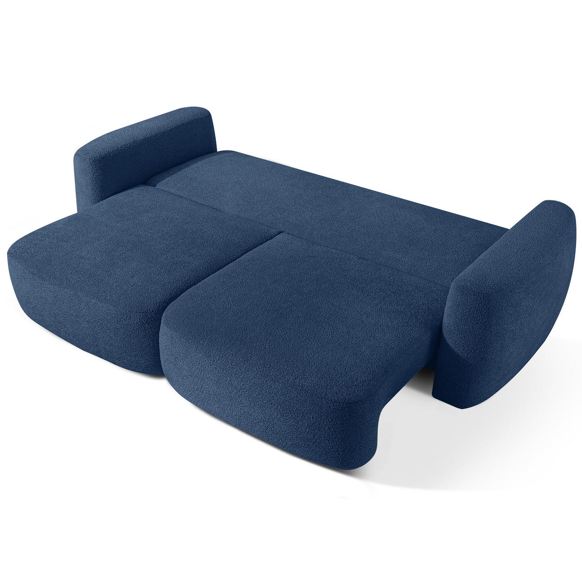 SOFA 3 ELOSA - Dunkelblau, Holz/Textil (245/85/115cm) - KONSIMO®