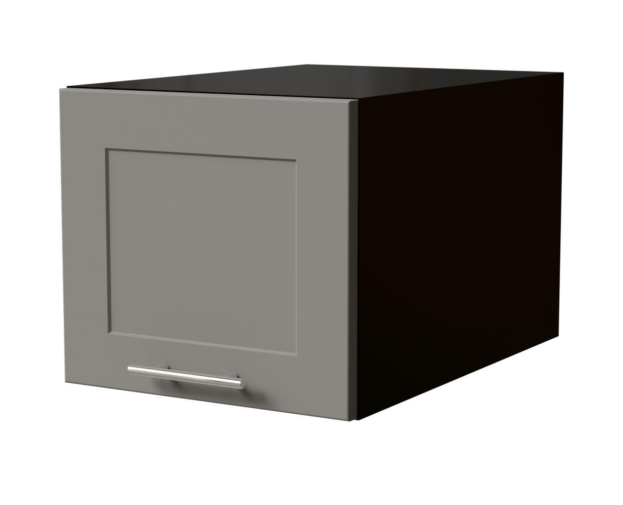 KÜCHENAUFSATZSCHRANK Oslo W6B/40 Schwarz Matt / Dust Grey Matt 40 / 59 / 36cm - Schwarz/Grau, Holz/Holzwerkstoff (40/36/59cm) - Feldmann-Wohnen