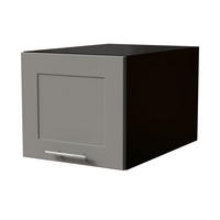 KÜCHENAUFSATZSCHRANK Oslo W6B/40 Schwarz Matt / Dust Grey Matt 40 / 59 / 36cm - Schwarz/Grau, Holz/Holzwerkstoff (40/36/59cm) - Feldmann-Wohnen