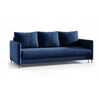 SCHLAFSOFA Belis in Dunkelblau - Dunkelblau, Holzwerkstoff/Textil (216/95/100cm) - Bettso