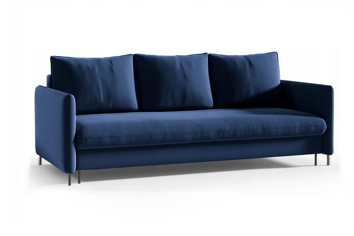 SCHLAFSOFA Belis in Dunkelblau - Dunkelblau, Holzwerkstoff/Textil (216/95/100cm) - Bettso