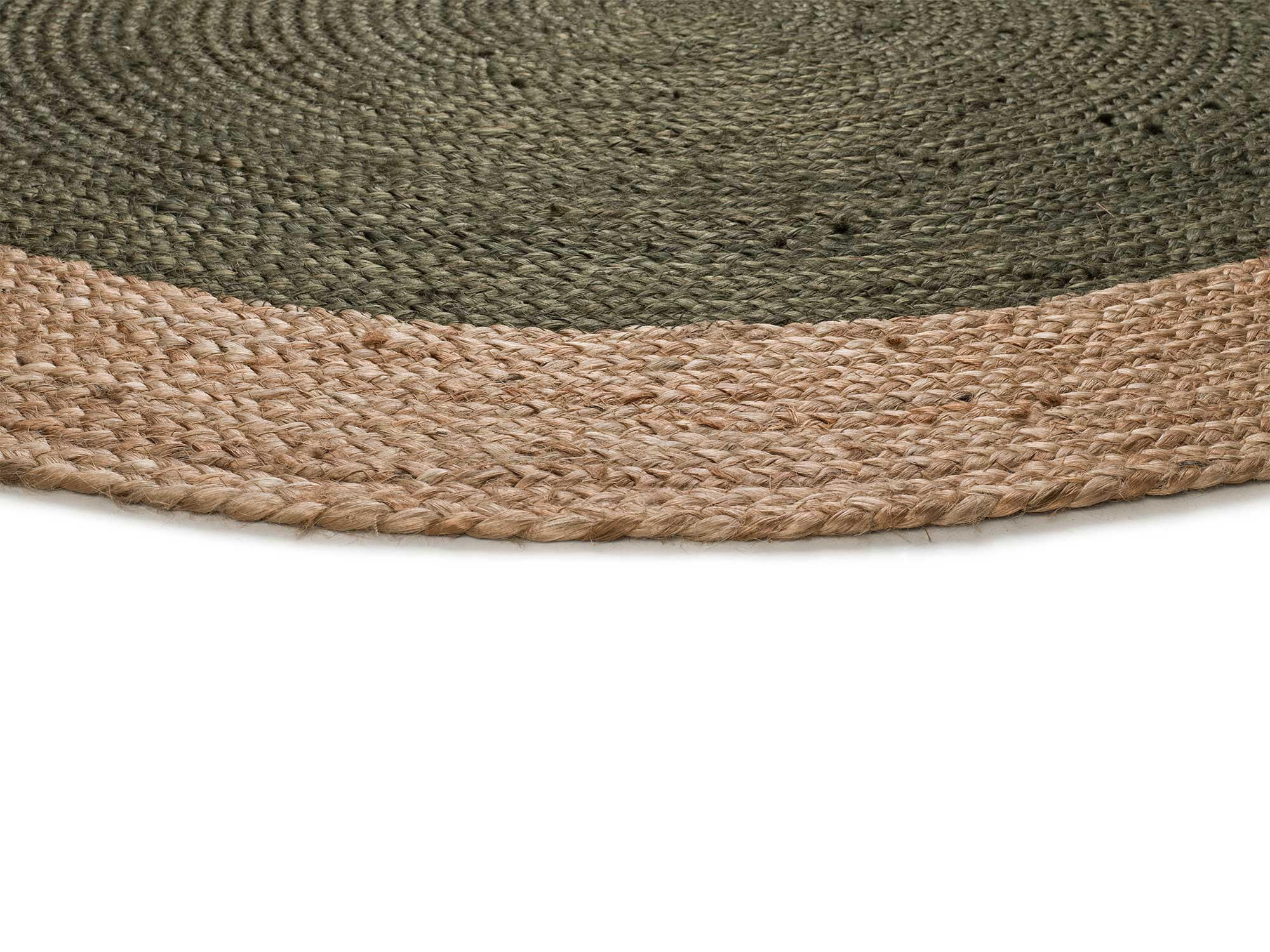 HANDWEBTEPPICH Grau Mahon 120/120 cm - Naturfarben/Grün, Naturmaterialien/Naturmaterialen (120/120cm) - Atticgo