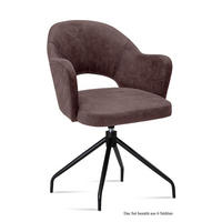ARMLEHNSTUHL drehbar (6er-Set) Dorcas 59x87x61 Schwarz/Braun - Schwarz/Braun, Kunststoff (61/87/59cm) - 58aufmkessel