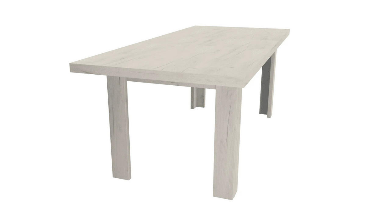 ESSTISCH ausziehbar 160-200 cm Kraft Weiß - Weiß, Holzwerkstoff (160/90/75cm)
