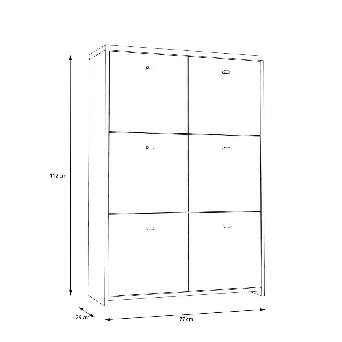 KOMMODE - Dunkelgrau/Schwarz, Holzwerkstoff/Kunststoff (77/113/30cm) - home24