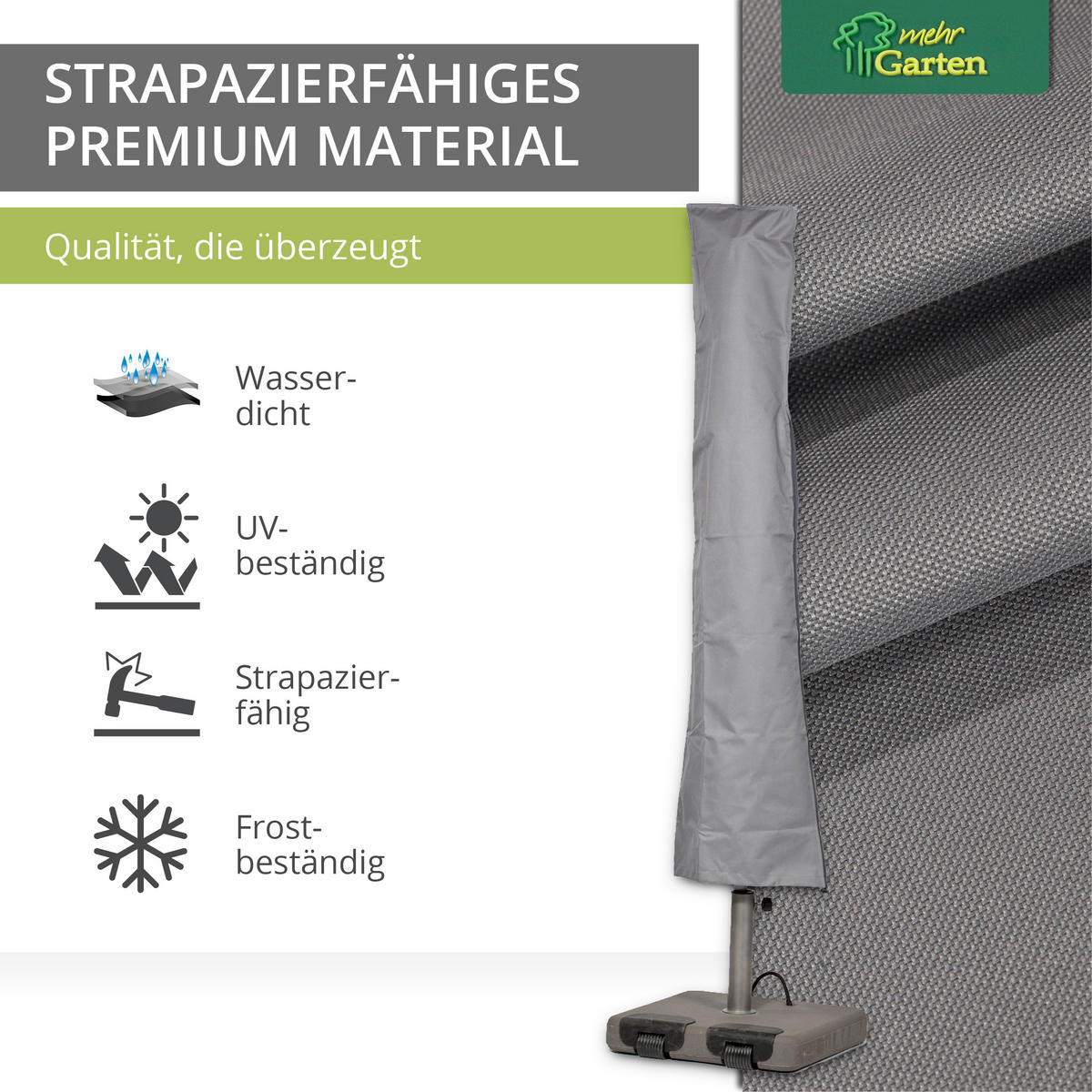 SONNENSCHIRMHÜLLE SHP-20002 - Grau, Kunststoff (240/320/1cm) - mehr Garten