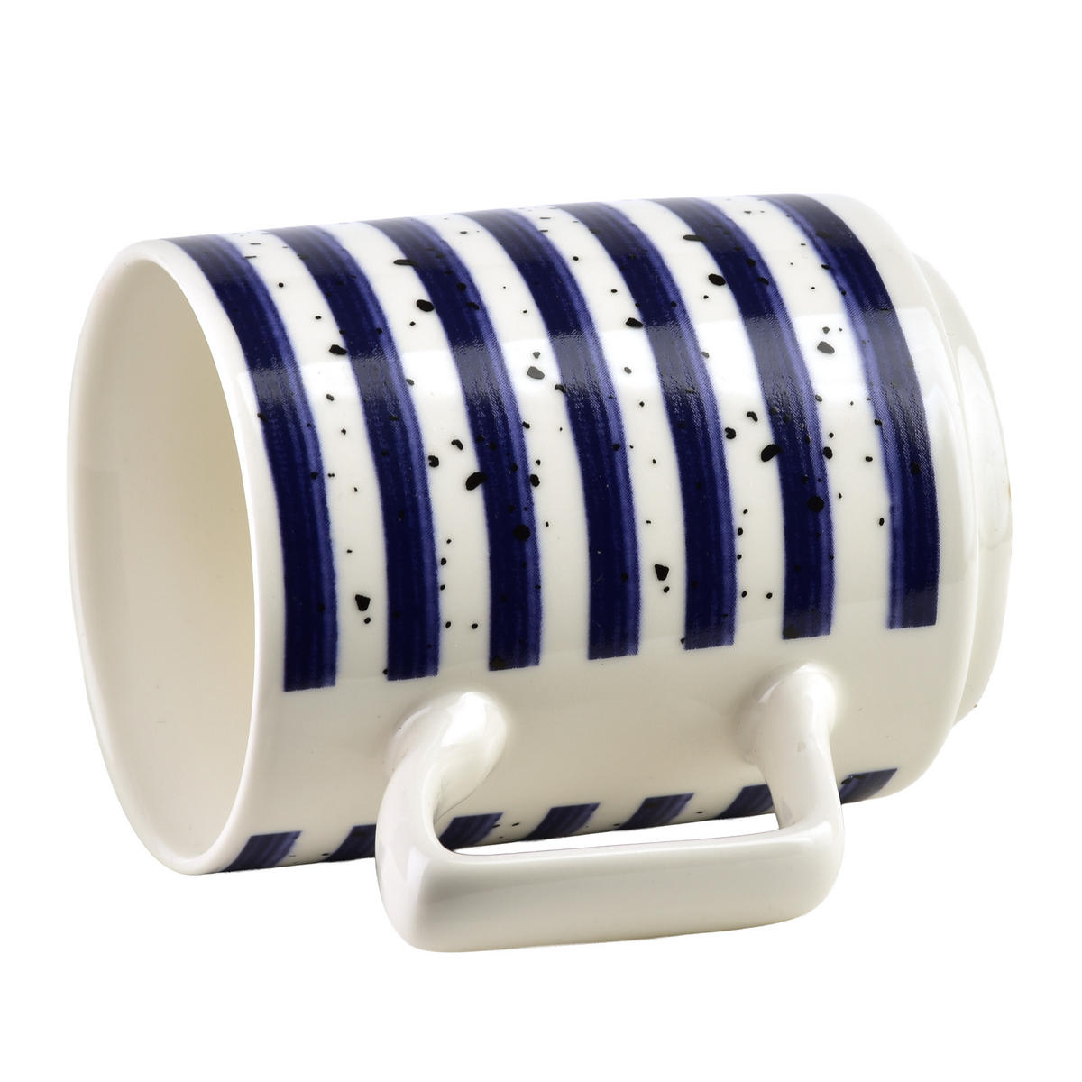 HRNEK, porcelán, modré pruhy - modrá, keramika (0.35L) - Mondex