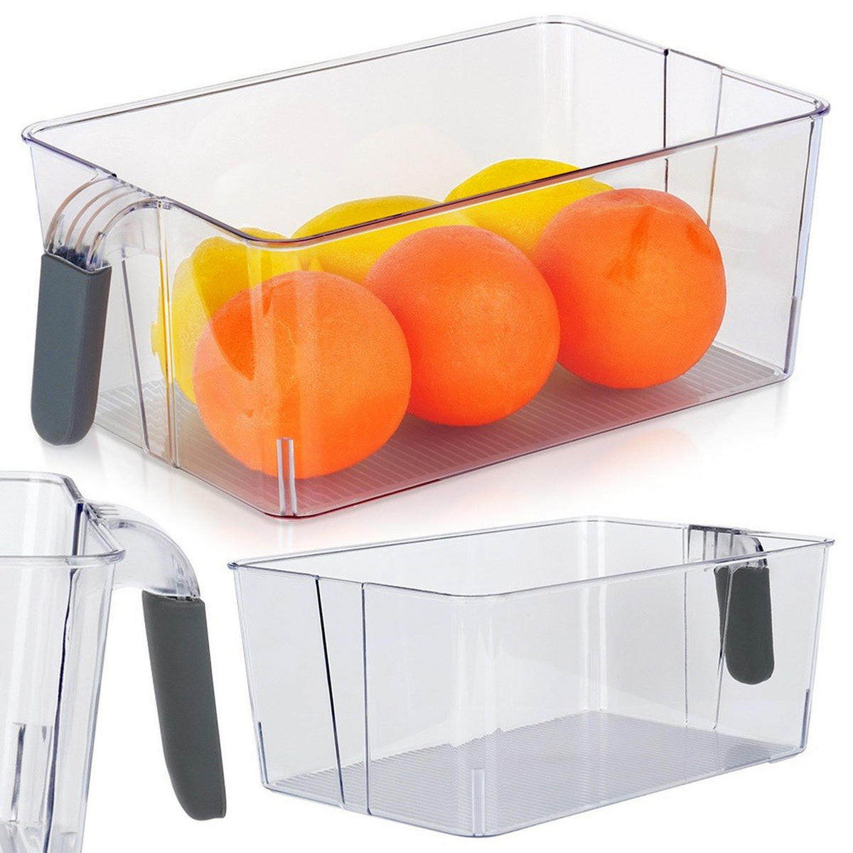 KÜHLSCHRANK-ORGANIZER mit Griff 31 x 18 x 11,5 cm - Transparent, Kunststoff (31/11.5/18cm) - Excellent Electrics