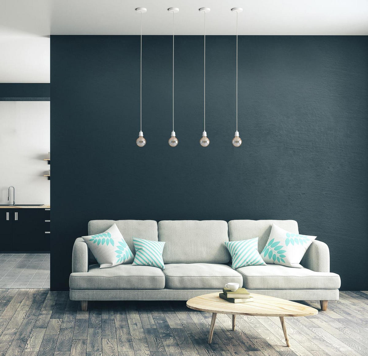 PENDELLEUCHTE Hang 1 Flammig Retro - Weiß, Naturmaterialien (250/1/250cm) - HOOPZI