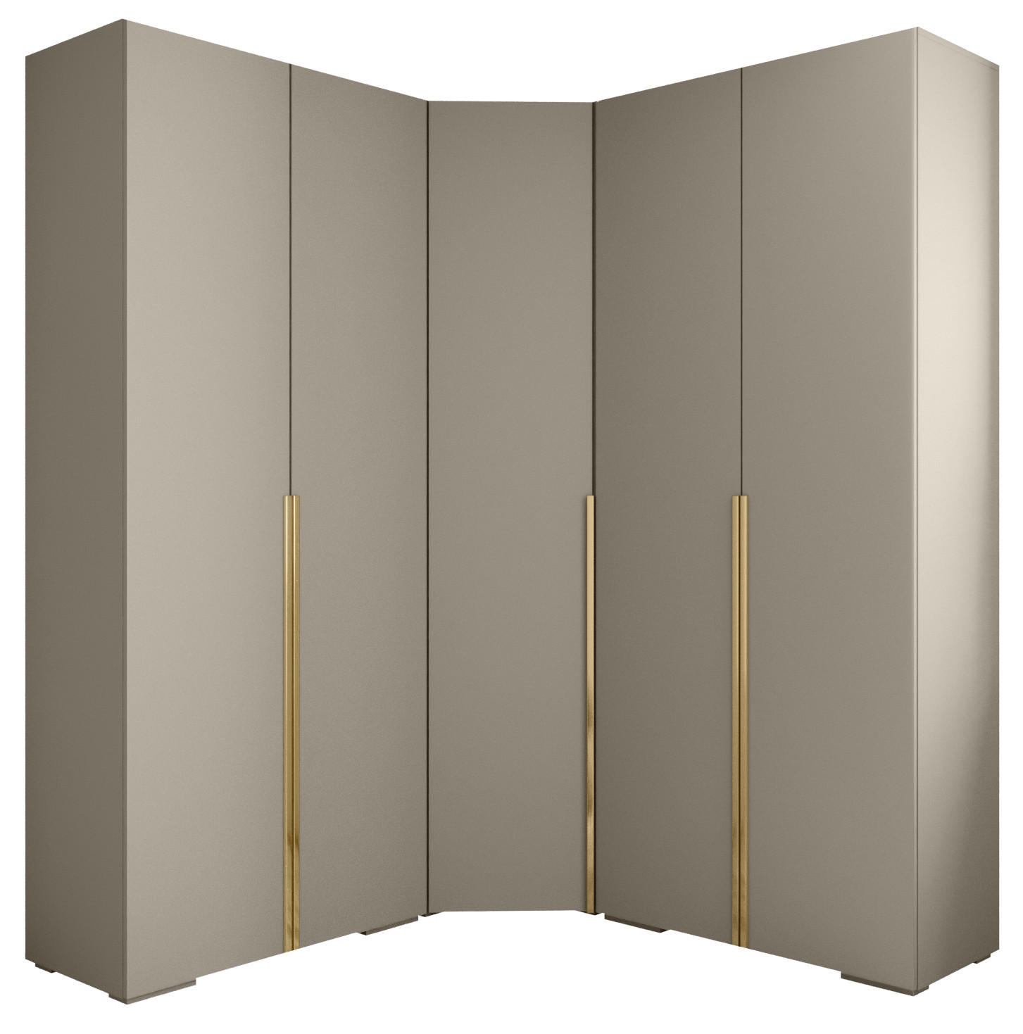 Abiks Möbel Garderoben-Set Kaschmir, Gold 181.7x236.7x47 cm